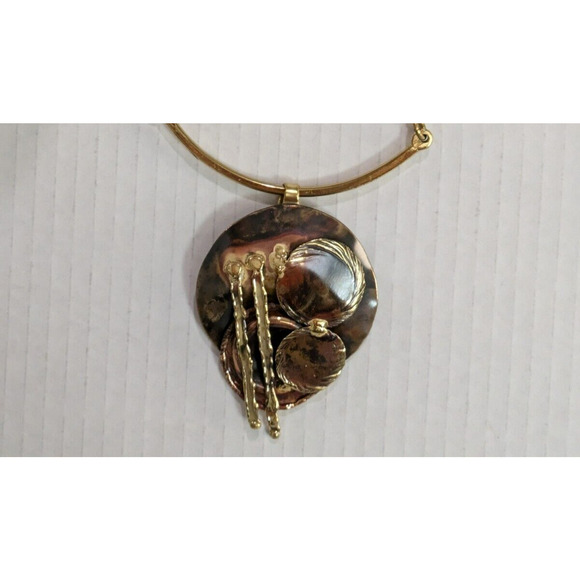 Mid‎ Century Vintage Brutalist Sculpture Pendant - Picture 3 of 3